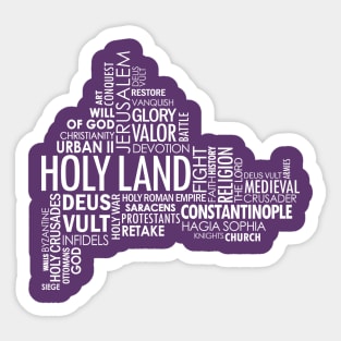 Map of Constantinople Word Collage Sticker